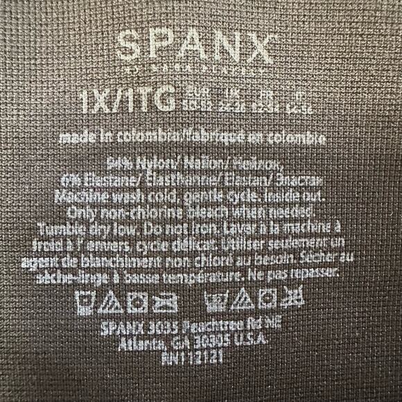 NWT Spanx High Waist Cropped Look at Me Now Lamn Leggings Plus Size 1X MSRP $72 - Picture 3 of 5